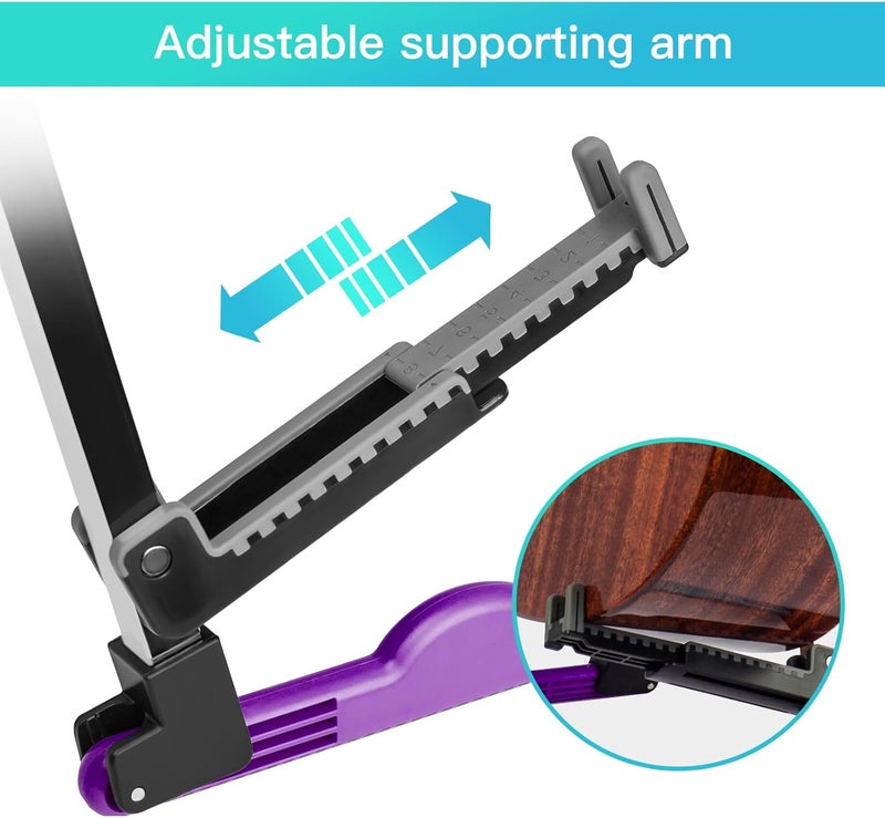 Guitto Guitar Stand - Electric and Acoustic, Floor Standing Holder for Guitars, Bass, Banjo, Cello - Portable, Foldable, and Small A-Frame Design GGS-03 - Image 3